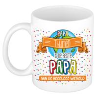 Naam mok papa Thijmen - wit - de beste - keramiek - 300 ml - Vaderdag/verjaardag