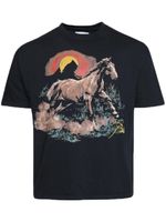 RHUDE t-shirt en coton Santos à imprimé graphique - Noir