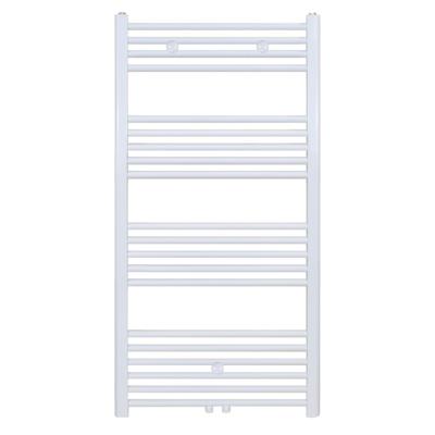 Handdoekradiator Belrad | 120x50 cm | Midden aansluiting | 593 watt | Wit