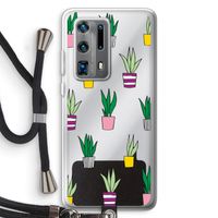 Sanseveria: Huawei P40 Pro Plus Transparant Hoesje met koord