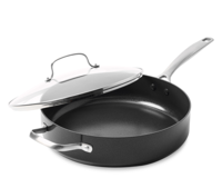 GreenPan Hapjespan - Sauteuse - met deksel - Copenhagen - Zwart - ø 28 cm / 4.3 liter - keramische anti-aanbaklaag - thumbnail
