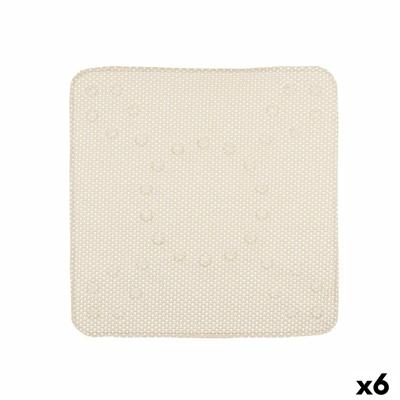 Antislipmat voor in de douche Beige PVC 53 x 52,5 x 1 cm (6 Stuks)