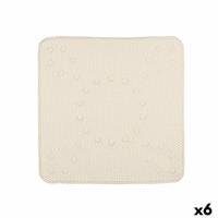 Antislipmat voor in de douche Beige PVC 53 x 52,5 x 1 cm (6 Stuks)