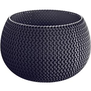 Kunststof bloempot/plantenpot Splofy - grijs - D19 x H20 cm - 4 liter - rond - buiten/tuin potten