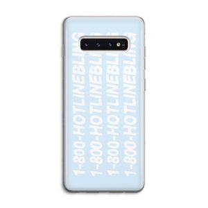 Hotline bling blue: Samsung Galaxy S10 4G Transparant Hoesje