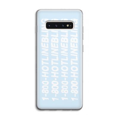 Hotline bling blue: Samsung Galaxy S10 4G Transparant Hoesje