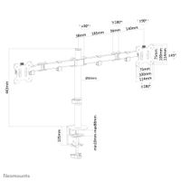 Neomounts FPMA-D550DBLACK Monitor-tafelbeugel 2-voudig 25,4 cm (10) - 81,3 cm (32) Zwart Zwenkbaar, Roteerbaar, Kantelbaar - thumbnail