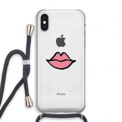 Kusje: iPhone X Transparant Hoesje met koord