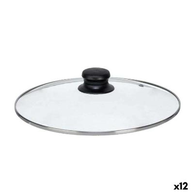 Pannedeksel Kinvara CN-SW1304-26CM CN-SW1304-26CM Transparant Zilverkleurig Zilver Metaal Glas Roestvrij staal Kristal Staal 26