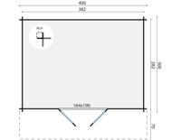 Blokhut - Tuinhuis Murcia | 34 mm | vuren honinggeel geïmpregneerd