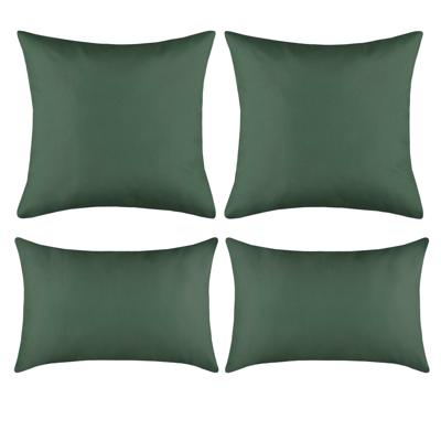 Set van 8 kussens Hawaii - donkergroen - sierkussens - polyester - 2 maten