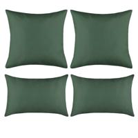 Set van 8 kussens Hawaii - donkergroen - sierkussens - polyester - 2 maten Set van 8 kussens Hawaii - donkergroen - sierkussens - polyester - 2 maten