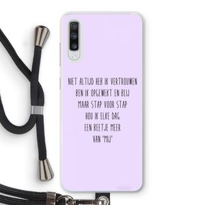 Zelfvertrouwen: Samsung Galaxy A70 Transparant Hoesje met koord