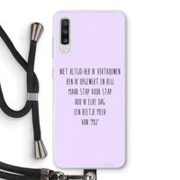 Zelfvertrouwen: Samsung Galaxy A70 Transparant Hoesje met koord