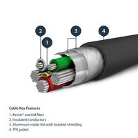 StarTech.com Premium USB-A naar Lightning Kabel 1m Zwart USB Type A naar Lightning Charge & Sync Oplaadkabel Verstevigd met Aramide Vezels Apple MFi Gecertificeerd iPad Air iPhone 12 - thumbnail