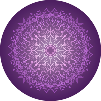 Mandala vinyl vloerkleed Paarse mandala