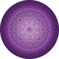 Mandala vinyl vloerkleed Paarse mandala