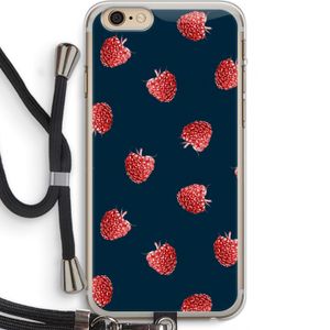 Framboosjes: iPhone 6 PLUS / 6S PLUS Transparant Hoesje met koord
