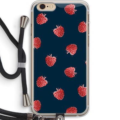 Framboosjes: iPhone 6 PLUS / 6S PLUS Transparant Hoesje met koord