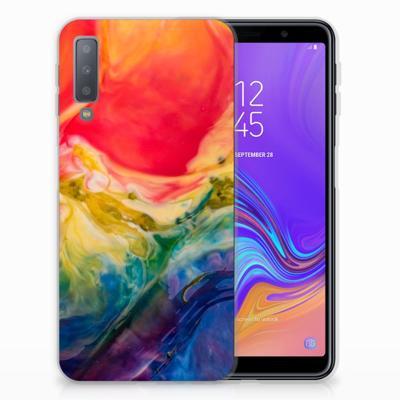 Smartphone hoesje Samsung Galaxy A7 (2018) Watercolor Dark Smartphone hoesje Samsung Galaxy A7 (2018) Watercolor Dark