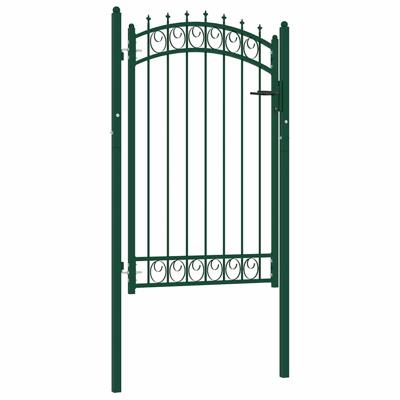 Poort met speerpunten 100x150 cm staal groen