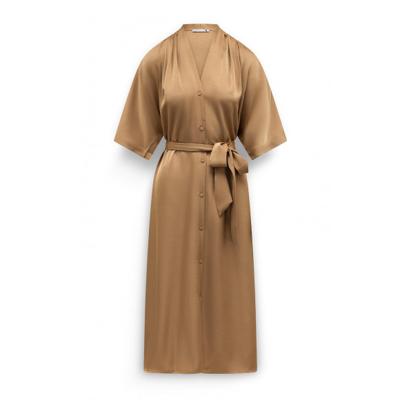 Label Dot - Geel | Dames | Jurk | Geel | 46 | regular | Kamst mode