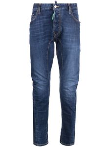 DSQUARED2 jean slim à patch logo - Bleu