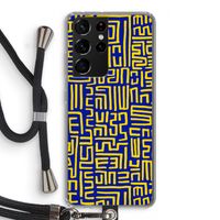 Majorelle Blue Print: Samsung Galaxy S21 Ultra Transparant Hoesje met koord