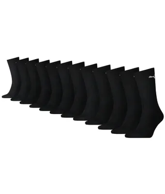 12-paar Crew sport sokken - Multipack sport sokken voor dames en heren - Zwart - Combi - Voordeelverpakking