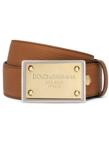 Dolce & Gabbana ceinture en cuir à boucle - Marron