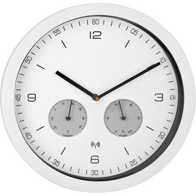Mebus 52826 Zendergestuurd Wandklok 260 mm x 42 mm Wit