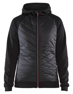 Blåkläder Dames hybride sweater 34642526 | Zwart/Rood | Maat M - 7330509727119