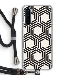 Geometrisch patroon: OnePlus Nord Transparant Hoesje met koord