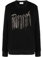 P.A.R.O.S.H. sweat en coton à logo strassé - Noir