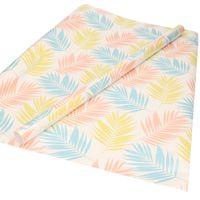 1x Inpakpapier/cadeaupapier wit met gekleurde blaadjes print 200 x 70 cm rol   - - thumbnail
