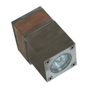 Royal Botania Buitenlamp downlight Q-Bic Teak RVS QBW1D220EP