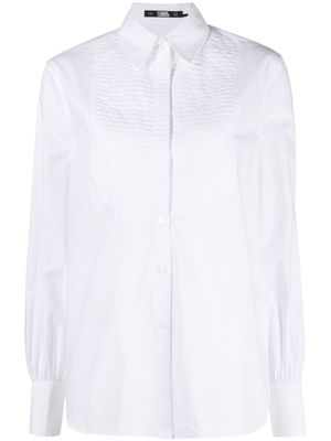 Karl Lagerfeld chemise à manches évasées - Blanc