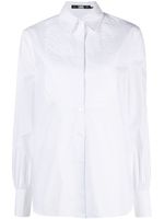 Karl Lagerfeld chemise à manches évasées - Blanc