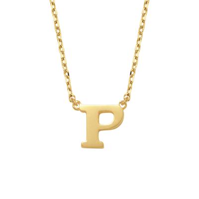 Minimalistische letter ketting - 14K GOUD - Goud - P