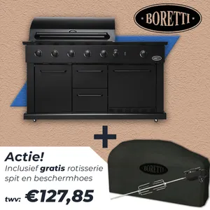Boretti Luciano Barbecue Kookunit Gas Zwart 24900 W