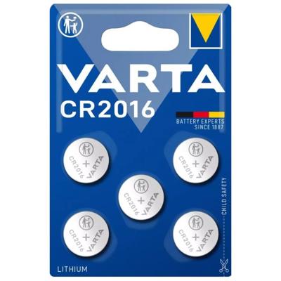 Varta CR2016 lithium knoopcel batterij 3V blister(5) - 3240354