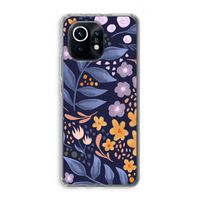 Flowers with blue leaves: Xiaomi Mi 11 Transparant Hoesje