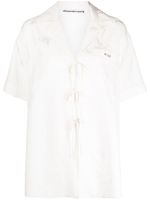 Alexander Wang short de pyjama en jacquard - Blanc