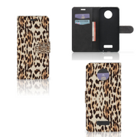Motorola Moto Z Telefoonhoesje met Pasjes Leopard - thumbnail
