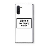 Black is my happy color: Samsung Galaxy Note 10 Transparant Hoesje