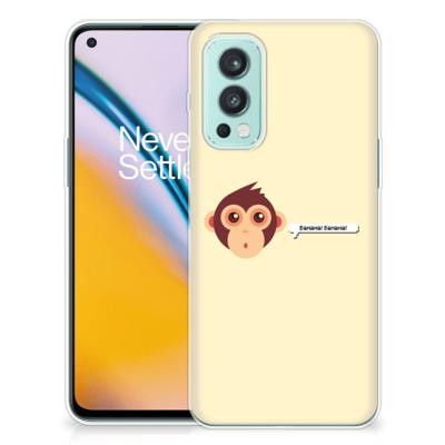 OnePlus Nord 2 5G Telefoonhoesje met Naam Monkey OnePlus Nord 2 5G Telefoonhoesje met Naam Monkey