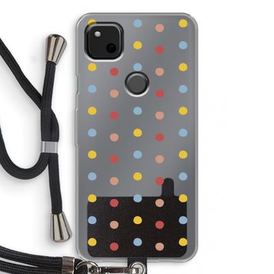 Bollen: Pixel 4a Transparant Hoesje met koord