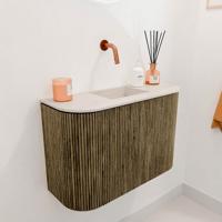 Toiletmeubel Mondiaz Joya Dlux | 63.2 cm | Meubelkleur Dusk | Faye wastafel Meli Wasbak Midden | Zonder kraangat(en)