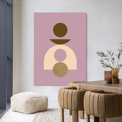 Urban Cotton Wandkleed 'Forma 4 Lilac' 110 x 145cm in Frame - black