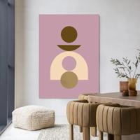 Urban Cotton Wandkleed 'Forma 4 Lilac' 110 x 145cm in Frame - black